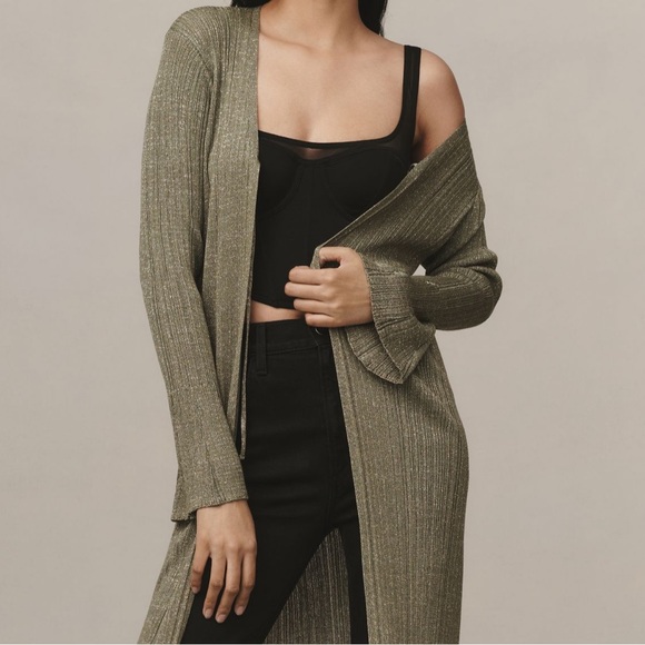 Anthropologie Long Shine Cardigan - Picture 2 of 13